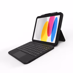 ZAGG Tough Keys-Apple-iPad 10th Gen/A16-Black-UK(B2B Brown Box), QWERTY, English, Touchpad, Apple, iPad 10th Gen, Black
