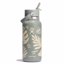 Hydro Flask 32 Oz Wide Flex Straw Cap Botanical Bliss Agave