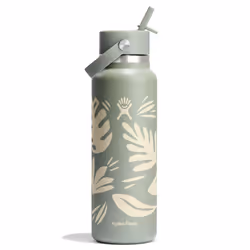Hydro Flask 40 Oz Wide Flex Straw Cap Botanical Bliss Agave