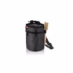 Climbing Chalk Bag with Chalk Brush, Waterproof Nylon Bouldering Chalk Bag Bucket with 2 Large Zippered Storage Pockets