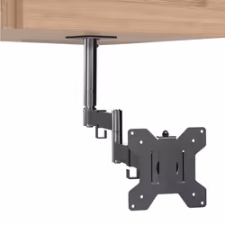 VIVO Under Cabinet Articulating 13 to 27 inch Single Monitor and Small TV Mount Height Adjustable Long Extension Arm Max VE ...