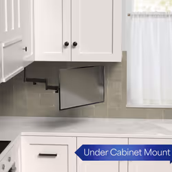 VIVO Under Cabinet Articulating 13 to 27 inch Single Monitor and Small TV Mount  Height Adjustable Long Extension Arm  Max VESA 100x100  Bla