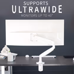VIVO Premium Aluminum Heavy Duty Single Monitor Arm for Ultrawide Monitor up to 40 inches and 32.5 lbs  Desk Mount Stand  Pneumatic Height  Max VESA 1