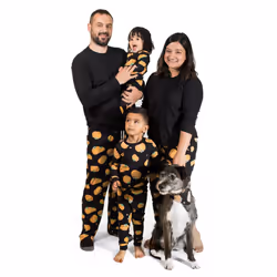 Burt's Bees Baby Baby Mens Family Jammies Matching Holiday Organic Cotton Pajamas Midnight Pumpkins 2024 X Small