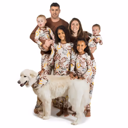 Burt's Bees Baby Baby Womens Family Jammies Matching Holiday Organic Cotton Pajamas Football 2024 XX-Large