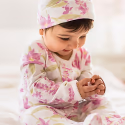 Burt's Bees Baby Baby Girls Romper - 100% Organic Cotton  One-Piece Shortall Girl Outfit for Sizes Newborn to 24 Months