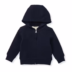 Burt's Bees Baby Baby Sweatshirts Lightweight Zip-up Jackets Hooded Coats Organic Cotton Midnight Quited Bee