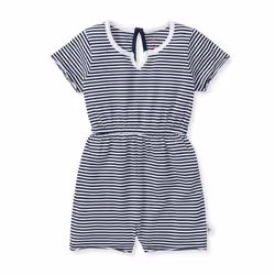 Burt's Bees Baby Baby Girls Romper - 100% Organic Cotton  One-Piece Shortall Girl Outfit for Sizes Newborn to 24 Months