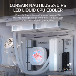 Corsair Nautilus 240 RS LCD Processor All-in-one liquid cooler 12 cm White 1 pc(s) - Additional view 3