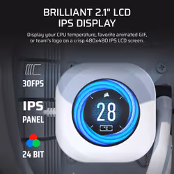 Corsair Nautilus 240 RS LCD Processor All-in-one liquid cooler 12 cm White 1 pc(s) - Additional view 4
