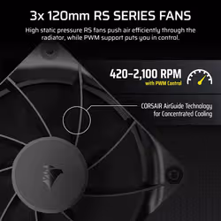 Corsair Nautilus 360 RS Processor All-in-one liquid cooler 12 cm Black - Additional view 5