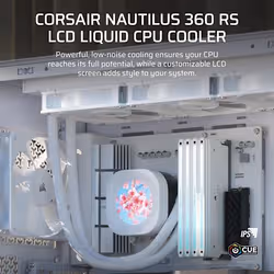 Corsair Nautilus 360 RS Processor All-in-one liquid cooler 12 cm White - Additional view 2
