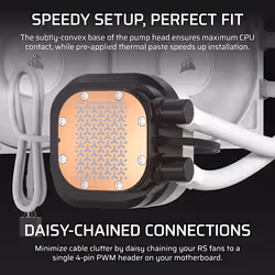 Corsair Nautilus 360 RS Processor All-in-one liquid cooler 12 cm White - Additional view 4