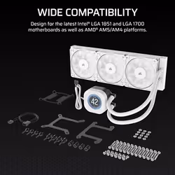 Corsair Nautilus 360 RS Processor All-in-one liquid cooler 12 cm White - Additional view 8