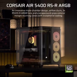 Corsair AIR 5400 RS-R ARGB Midi Tower Black - Additional view 2