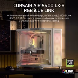 Corsair AIR 5400 LX-R RGB iCUE LINK Midi Tower White - Additional view 2