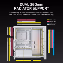 Corsair FRAME 4000D LCD RS ARGB Midi Tower White - Additional view 7