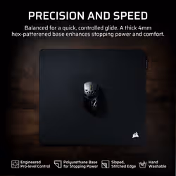 Corsair MM PRO Control Medium Esports-Tuned Cloth Mouse Pad - Black - Additional view 2