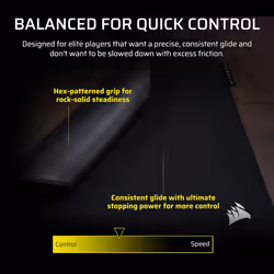 Corsair MM PRO Control Medium Esports-Tuned Cloth Mouse Pad - Black - Additional view 6