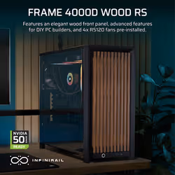 Corsair FRAME 4000D WOOD RS Midi Tower Black, Wood - Additional view 4