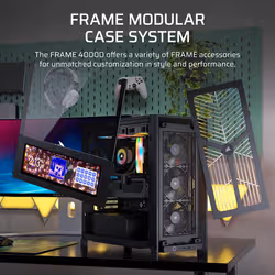 Corsair FRAME 4000D WOOD RS Midi Tower Black, Wood - Additional view 5