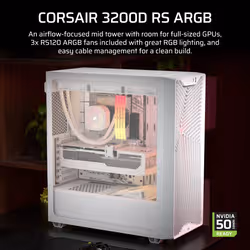 Corsair Midi Tower 3200D RS ARGB PC Case White - Additional view 2