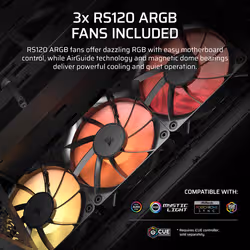 Corsair 3200D RS ARGB Mid-Tower PC Case - Smoke Midi Tower Black - Additional view 7