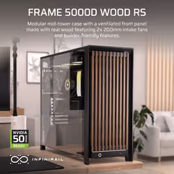 Corsair FRAME 5000D WOOD RS Midi Tower Black, Walnut - Additional view 4