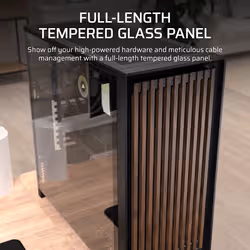 Corsair FRAME 5000D WOOD RS Midi Tower Black, Walnut - Additional view 7