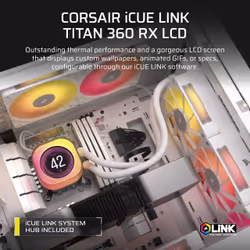 Corsair iCUE LINK TITAN 360 RX LCD Processor Air cooler 12 cm Black 1 pc(s) - Additional view 7