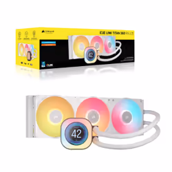 Corsair iCUE LINK TITAN 360 RX LCD Processor All-in-one liquid cooler 12 cm White 1 pc(s) - Additional view 8