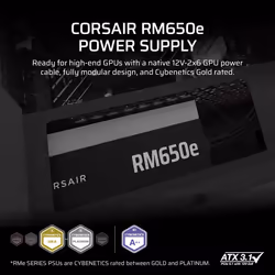 Corsair RMe Series RM650e power supply unit 650 W 24-pin ATX ATX Black