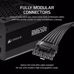 Corsair RMe Series RM650e power supply unit 650 W 24-pin ATX ATX Black