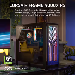 Corsair FRAME 4000X RS Mid-Tower PC Case Midi Tower Black - Additional view 6