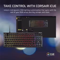 Corsair K55 CORE TKL RGB keyboard Gaming USB QWERTY UK English Black - Additional view 6