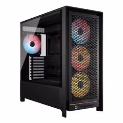 Corsair FRAME 5000D RS ARGB, Midi Tower, PC, Black, ATX, EATX, micro ATX, Mini-ITX, Plastic, Steel, Tempered glass, Gaming