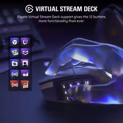 Corsair Scimitar Elite Wireless SE mouse Gaming Right-hand RF Wireless + Bluetooth Optical 33000 DPI - Additional view 6