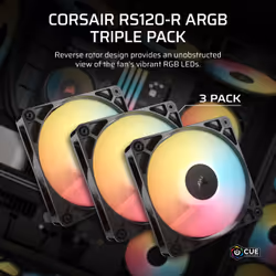 Corsair RS120-R ARGB Computer case Fan 12 cm Black 3 pc(s) - Additional view 5