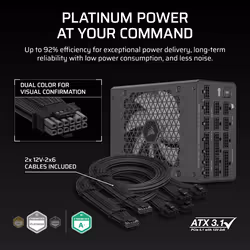 Corsair HXi Series HX1500i power supply unit 1500 W 24-pin ATX ATX Black - Additional view 6