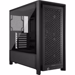 Corsair FRAME 4000D RS, Midi Tower, PC, Black, ATX, EATX, micro ATX, Mini-ITX, Plastic, Steel, Tempered glass, Gaming