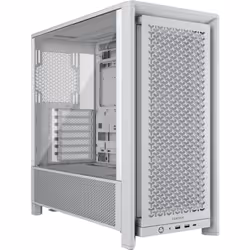 Corsair FRAME 4000D RS, Midi Tower, PC, White, ATX, EATX, micro ATX, Mini-ITX, Plastic, Steel, Tempered glass, Gaming