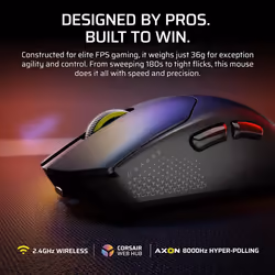 Corsair SABRE v2 PRO mouse Gaming Ambidextrous Optical 33000 DPI - Additional view 3