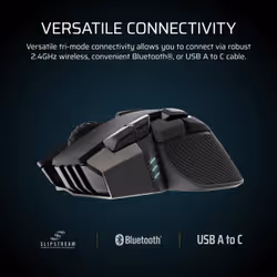 Corsair IRONCLAW WIRELESS SE mouse Gaming Right-hand RF Wireless + Bluetooth + USB Type-C Optical 26000 DPI - Additional view 6