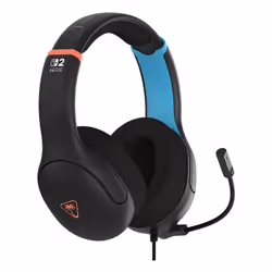 Turtle Beach Airlite Fit Charcoal Black Wired Gaming Headset Officially Licensed for Nintendo Switch 2 and Nintendo Switch, and Nintendo Switch OLED – Flip-to-Mute Mic, Over-Ear Premium Comfort - Additional view 2