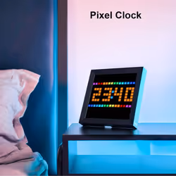 Divoom Pixoo Pixel Art Digital Photo Frame with 8.6 Inch Mood Light App Control, Desk/Wall Led Smart Clock, Decorative Lamp for Gaming Room Home Decor