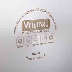 Viking Culinary Professional 5-Ply Stainless Steel Fry Pan  12 Inch  Includes Lid  Dishwasher  Oven Safe  Works on All Cooktops including Induction  S