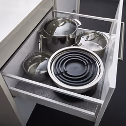 Viking Culinary Stainless Steel Mixing Bowl Set  10 piece  Non-slip Silicone Base  Includes Airtight Lids  Dishwasher Safe  Black