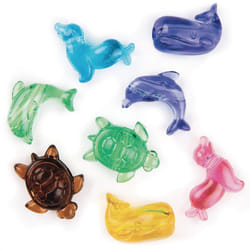 S&S Worldwide Sealife Bead Mix. Includes Whale  Turtle  Dolphin  & Seal. Large 25mm Size with 4mm Hole Makes Stringing Easy. Mix with Pony Beads for K
