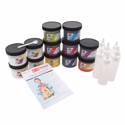 S&S Worldwide Color Splash! Cold Water Tie Dye 8 Colors Dye Powder + Soda Ash 8oz Jars Applicator Bottles Measure Scoop ...
