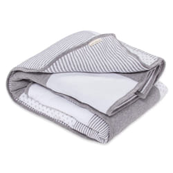 Burt's Bees Baby - Dottie Bee Reversible Quilt  100% Organic and 100% Polyester Fill (Heather Grey)